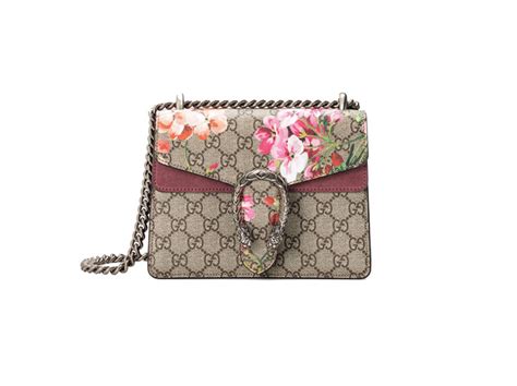 borse secchiello gucci con fiori stampa blooms|Gucci Borsa a Secchiello Piccola Con Stampa .